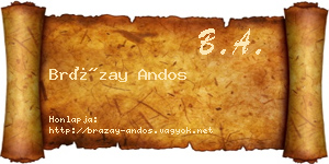 Brázay Andos névjegykártya